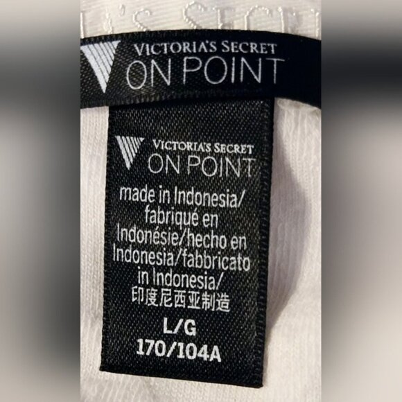 Victoria Secret On Point White Terrycloth Cropped Zip-Up Hoodie - Picture 8 of 9